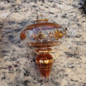 Hand Blown Vintage Egyptian Glass Christmas Ornaments